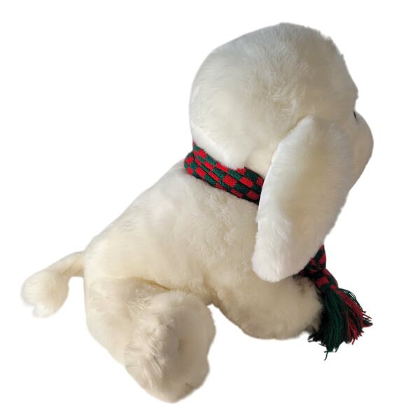 Cuddly Messengers Christmas Dog Plush Stuffed Animal 14" White Puppy Holiday - Picture 8 of 16